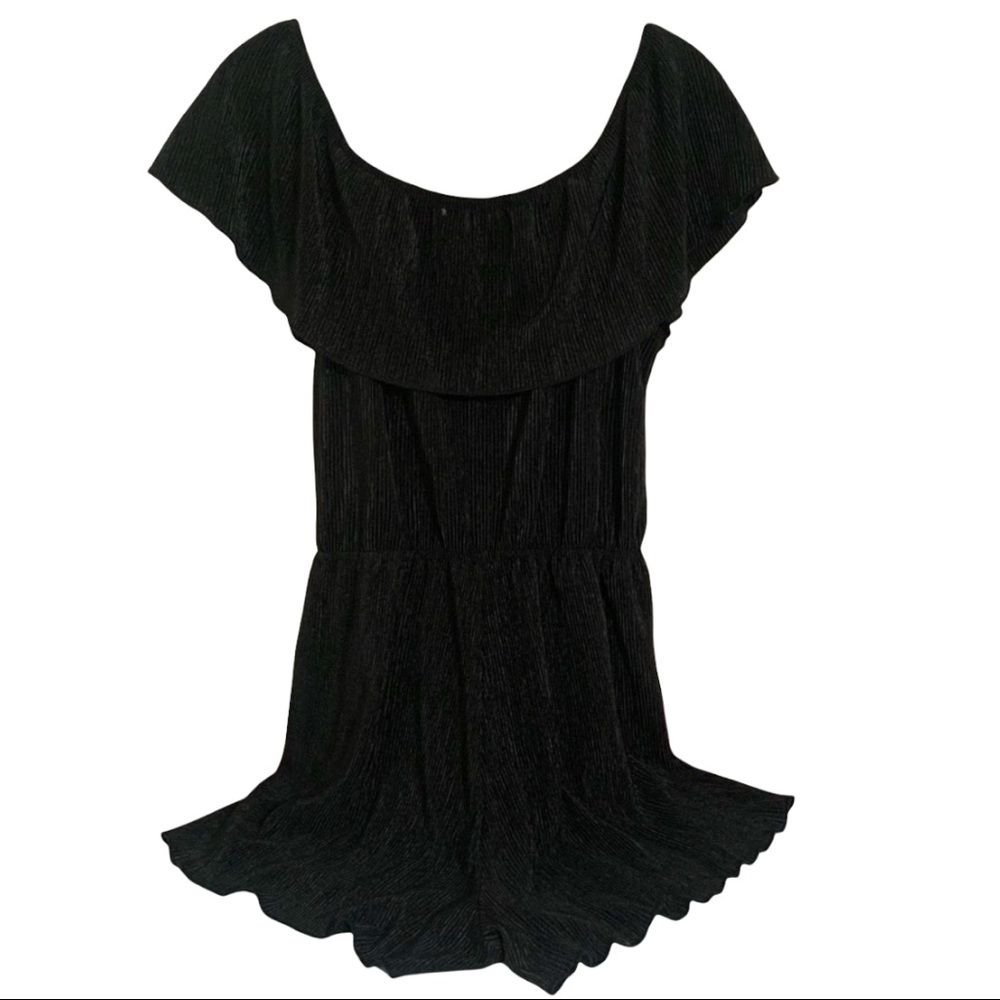Black Ruffle Romper by No comment  M